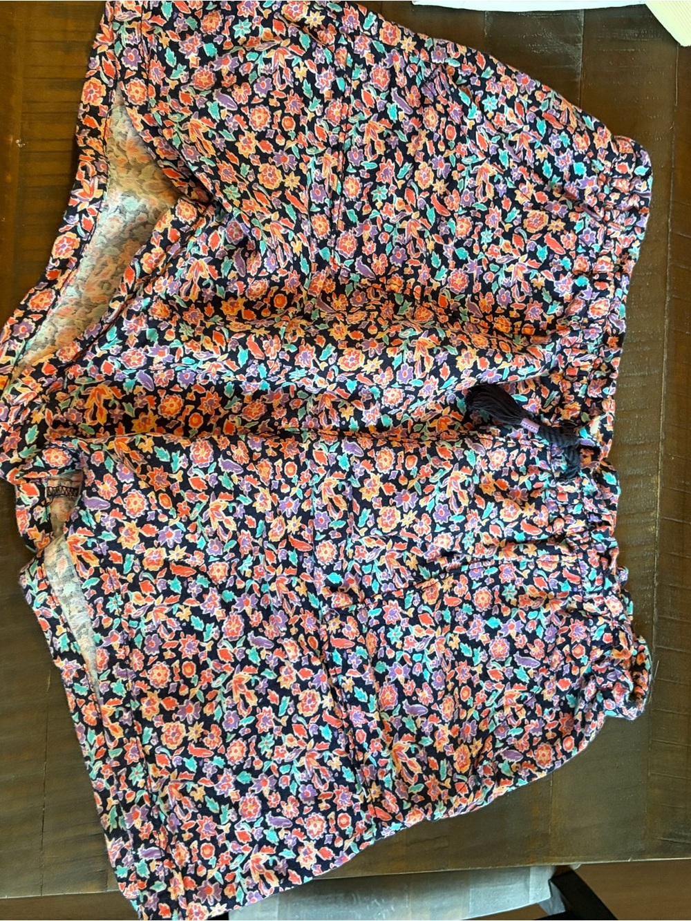GAP Kids Floral Elastic Waist Shorts in Navy, Pink & Teal
